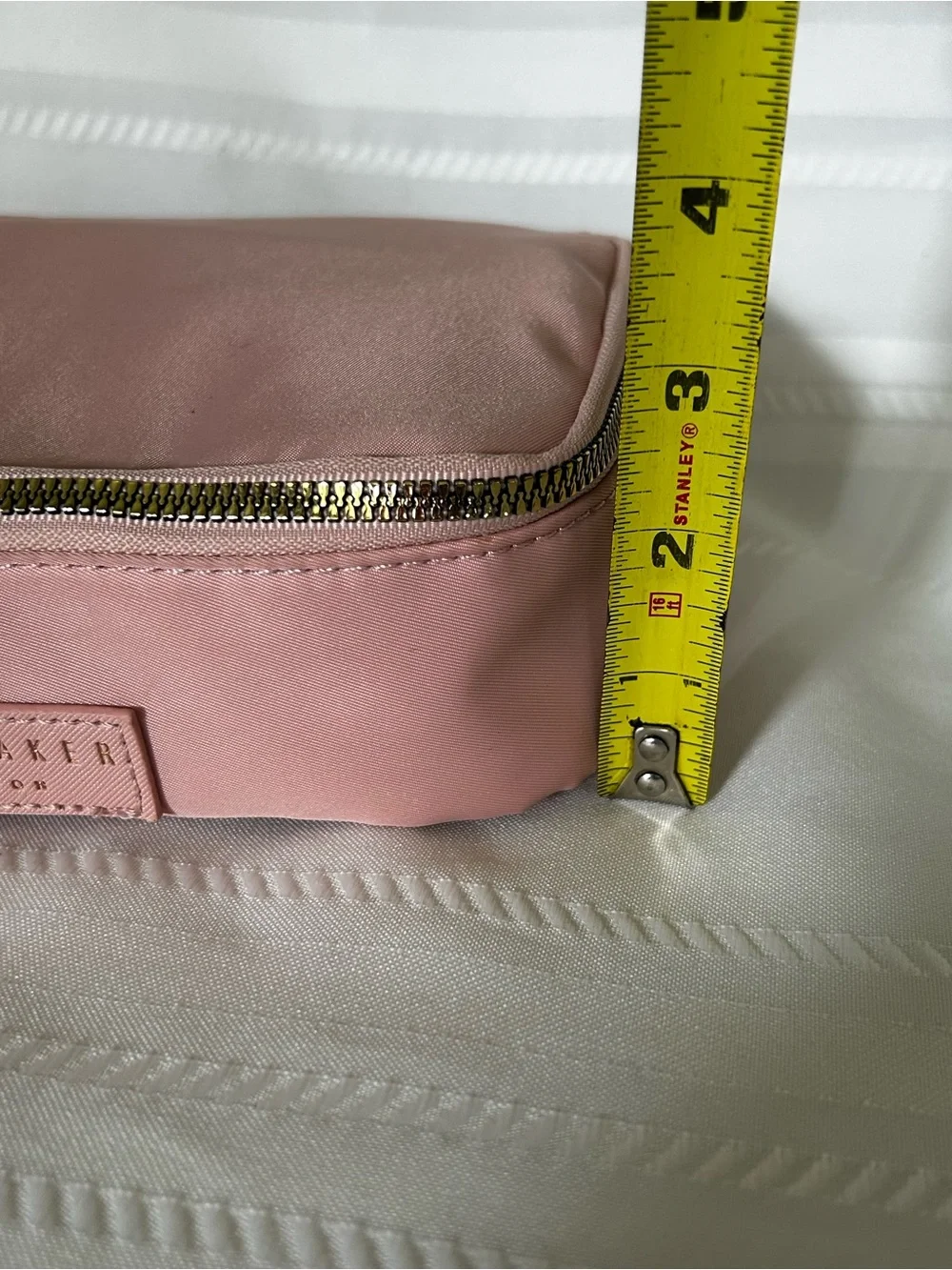 Ted Baker Cosmetic Bag Train Case Pink Clear Floral Travel Makeup Bag 4 Piece